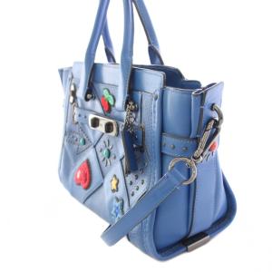 COACH Swagger 27 スワッガー27 2WAY ハンドバッグ ショルダーバッグ ロゴチャーム 装飾 レザー