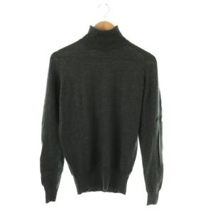 ニット セーター タートルネック プルオーバー M ダークグレー /DF