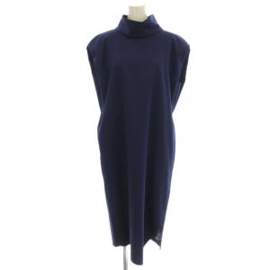 ノースリーブ ワンピース ハイネック ロング 38 青 ブルー 531-5240139 /G