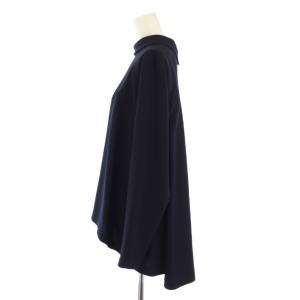 ADORE ドライジョーゼットブラウス シャツ プルオーバー 長袖 ストレッチ 無地 ワンカラー 38 紺 ネイビー