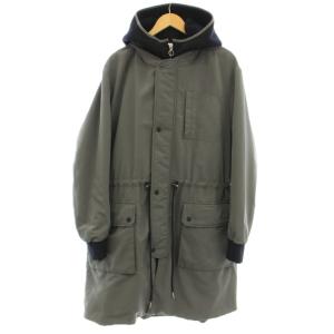 中綿 ロングコート ライナー付 フード L グレー 6KZLL5 ZNMNZ /G