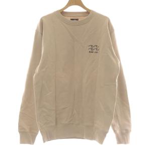 BILLABONG トレーナー スウェット  タグ付き M ベージュ 長袖 クルーネック ロゴプリント /AU