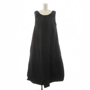 Nylon Balloon One-piece ワンピース ロング ノースリーブ ナイロン F 黒 ブラック