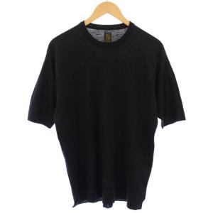 CHOMA SMOOTH KNIT T-SHIRT ニット セーター 半袖 2 黒 BN-24SM-053