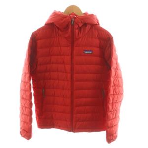 ダウンセーター ダウンジャケット ジップアップ ロゴ アウター XS 赤 レッド 84700FA12 /AN78