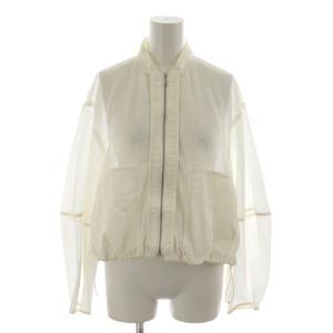 24SS メッシュカーディガン ジップアップジャケット F 白 ホワイト 長袖 /RR