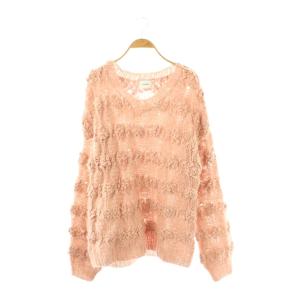 17106-2282 24AW CLANE BUMPY OVER V NECK KNIT TOPS ニット