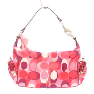 COACH ハンドバッグ ワンハンドル シグネチャー 総柄 ピンク /BB