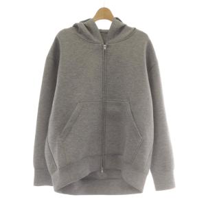 24AW ボリュームジップアップフーディー パーカー 上着 グレー 無地 長袖 24070912304130
