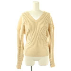 23AW V NECK DOLMAN KNIT TOPS ニット セーター Vネック 長袖 1 ベージュ