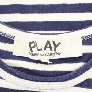 PLAY Comme des Garçons AD2014 Tシャツ カットソー 長袖 ボーダー柄 M 紺 ネイビー 白 ホワイト AZ-T010 /AN55