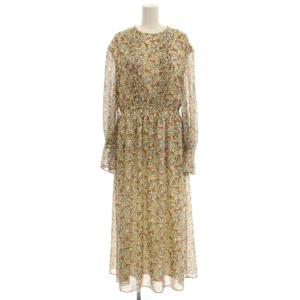 シャツワンピース ロング バレリーナ柄 長袖 ワンピース M ベージュ 13002127 /G
