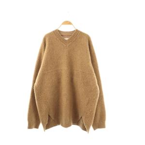 JSMR752003 チャンキーブレイドVネックニット S ベージュ