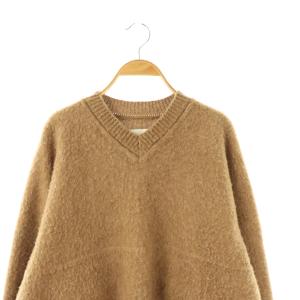 JIL SANDER JSMR752003 チャンキーブレイドVネックニット S ベージュ