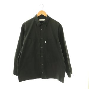 GM201-50080B 20SS Stretch Typewriter L/S Box Shirt シャツ