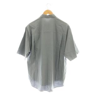 AURALEE WASHED FINX TWILL BIG HALF SLEEVED SHIRTS シャツ 3 グレー