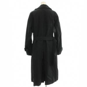 Max Mara トレンチコート ロング コート 42 黒 ブラック /G