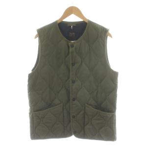 MILITARY CREW NECK DOWN VEST ダウンベスト アウター L カーキ TAION-004B2ML-1