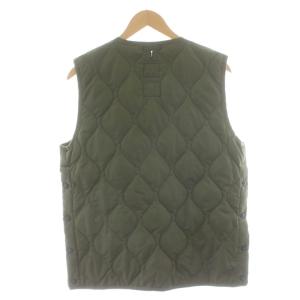 TAION MILITARY CREW NECK DOWN VEST ダウンベスト アウター L カーキ TAION-004B2ML-1