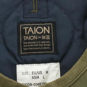 TAION MILITARY CREW NECK DOWN VEST ダウンベスト アウター L カーキ TAION-004B2ML-1