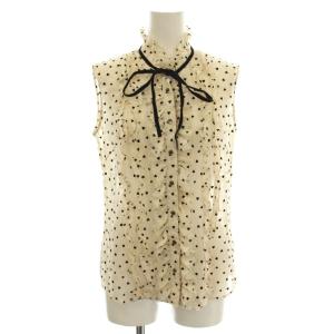 ノースリーブ シャツ ブラウス ハート柄 F アイボリー /G