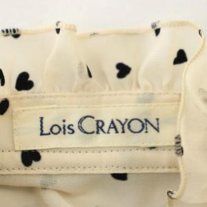 Lois CRAYON ノースリーブ シャツ ブラウス ハート柄 F アイボリー /G