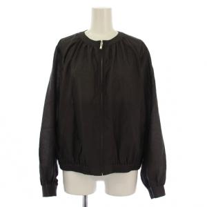 シアーフィラメントブルゾン ジャケット ジップアップ ウール ナイロン 38 グレー G5E02-412-08