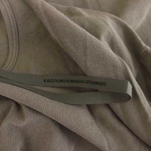 KAZUYUKI KUMAGAI ATTACHMENT 40/1フレスカ天竺ドレープTシャツ カットソー 1 グレー 無地 半袖 KJ91-060 /YM