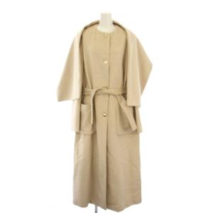 ノーカラーコート アルパカ I42 ベージュ