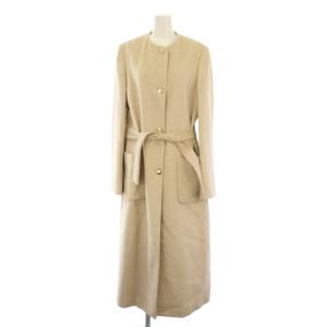 Salvatore Ferragamo ノーカラーコート アルパカ I42 ベージュ
