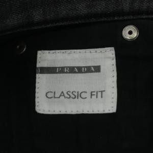 PRADA デニムパンツ ジーンズ ジーパン Gパン ボタンフライ 34 黒 ブラック GEP007 /AN62