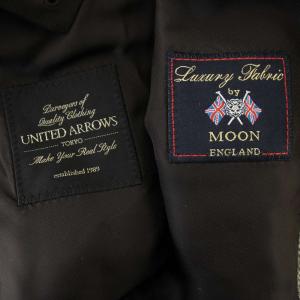 UNITED ARROWS MOON生地 ウール テーラードジャケット ヘリンボーン ブレザー L相当 グレー 1126-259-2613