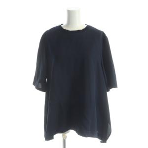 23SS カットソー 4 紺 ネイビー 半袖 フレア 無地 /AP