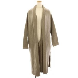 コーディガン カーディガン 38 ベージュ ショールカラー 長袖 ロング ウール混 カシミヤ混 /HN