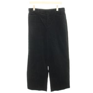 タグ付き ワイドパンツ 大きいサイズ 46 黒 ブラック コーデュロイ /HN