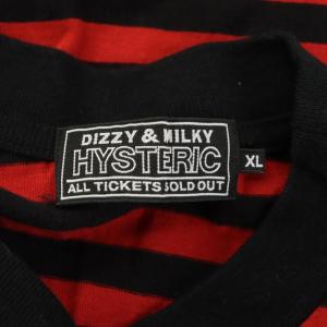 HYSTERIC GLAMOUR GIRLS CLUB Tシャツ カットソー 長袖 ボーダー柄 XL 赤 レッド 黒 ブラック 02223CL05