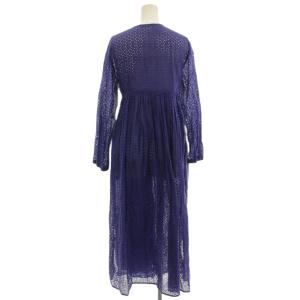 NE QUITTEZ PAS! ラップワンピース レース 長袖 ロング F 青 ブルー 011191813AO /G