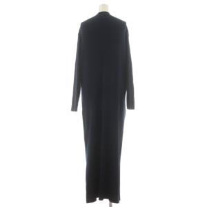 23区 リブニットワンピース ロング 絹 シルク 44 紺 ネイビー 長袖 /RR