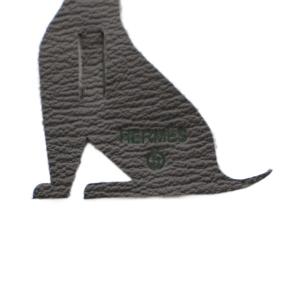HERMES プティアッシュ Petit h チャーム レザー 犬モチーフ h刻印 黒 ブラック /YT OH
