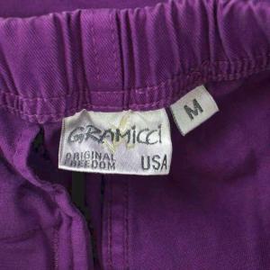 GRAMiCCi パンツ M 紫 パープル 無地 ウェビングベルト付き ウエストゴム /AP