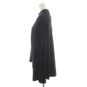 23区 リブニット セーター ウール 46 黒 ブラック 長袖 クルーネック ワイドスリーブ /RR