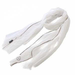 NAOSHIMA ストール シアー Hロゴ ホワイト