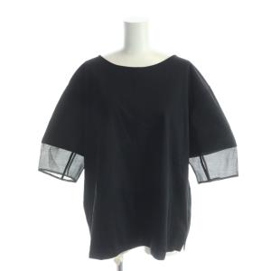24AW カノコVガゼットショートスリーブ クルーネックTEE カットソー 44 黒 ブラック 半袖 ラウンドネック