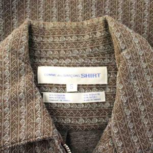 COMME des GARCONS SHIRT 90年代 シャツジャケット ジップアップ S ブラウン