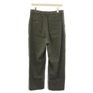 23区 24SS リネンレーヨンストレッチ ワイド パンツ 44 カーキ PRWWCM0405 /YM