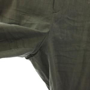 23区 24SS リネンレーヨンストレッチ ワイド パンツ 44 カーキ PRWWCM0405 /YM