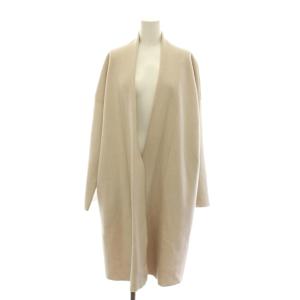 ウールコート ロング アウター 38 アイボリー ベージュ 長袖 無地 JKWONW0431 /YM