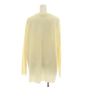 23区 ニット セーター 大きいサイズ 44 クリーム色 アイボリー 長袖 スリットネック パール装飾 KRWWNZ0651