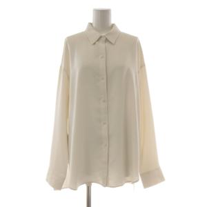 シーズンカラープレーンシャツ ブラウス アイボリー 無地 レギュラーカラー 長袖 23050240102030