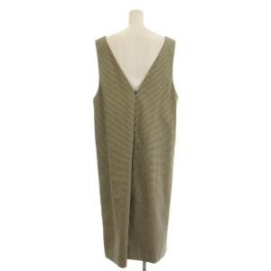 23区 23AW ノースリーブ 千鳥格子 ワンピース ロング 44 黒 ベージュ OPWWSA0305 /G